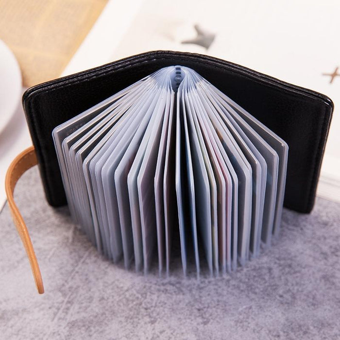 Portable Pu Leather Card Holder Business & Credit Cards