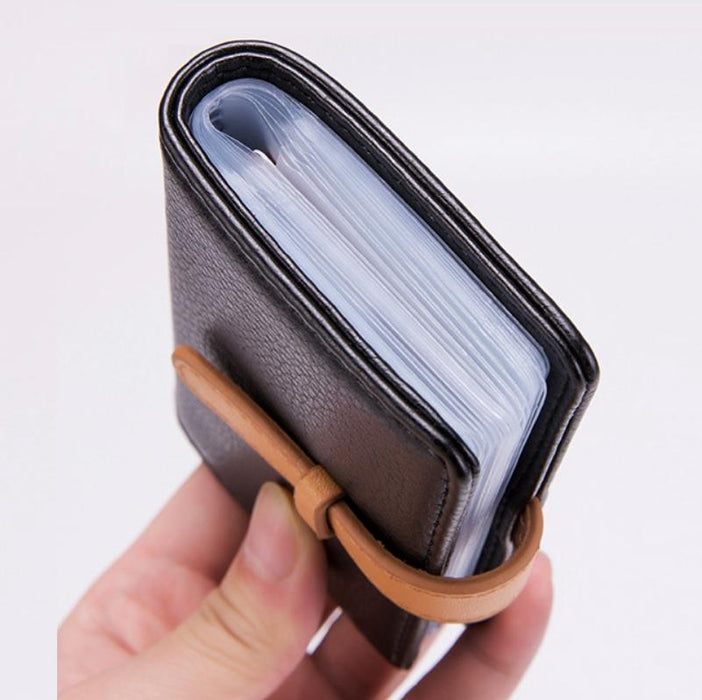 Portable Pu Leather Card Holder Business & Credit Cards