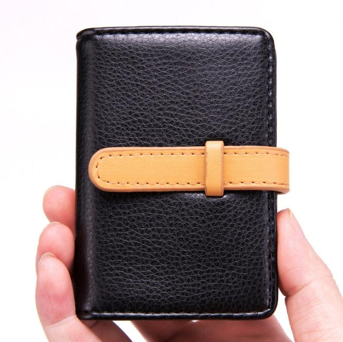 Portable Pu Leather Card Holder Business & Credit Cards