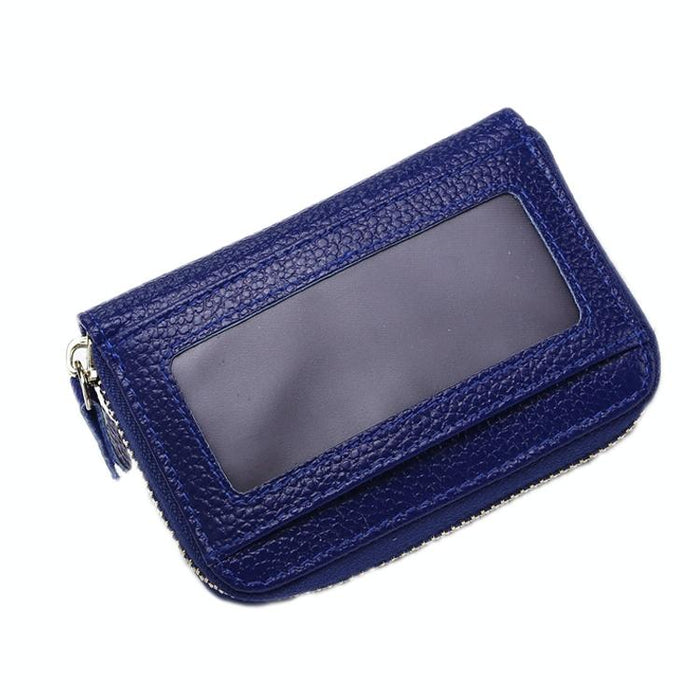 Multi Position Zipper Organ Card Holder Versatile Business Accessory