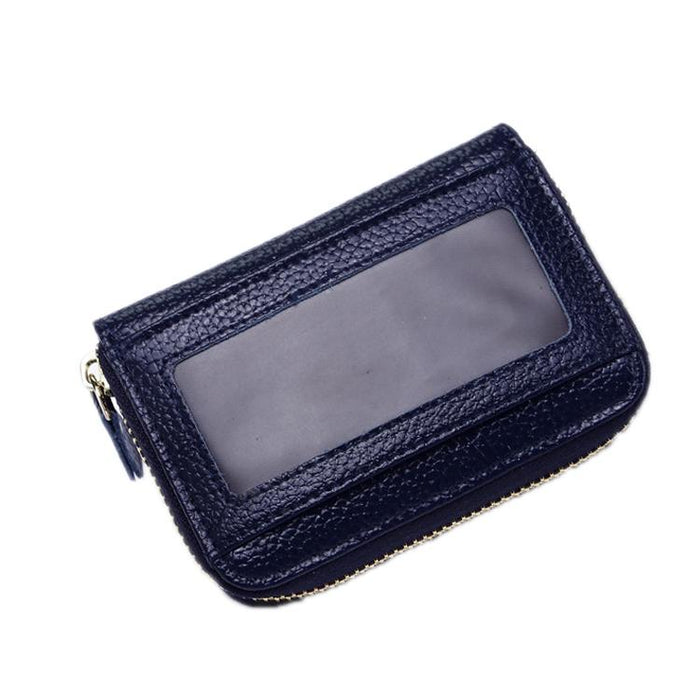 Multi Position Zipper Organ Card Holder Versatile Business Accessory