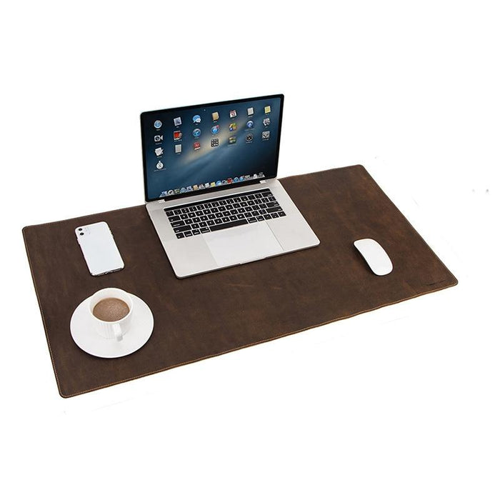 Retro Crazy Horse Leather Desk Pad Anti Slip