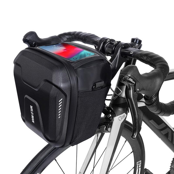 3L Mountain Bike Handle Bag With Touch Screen Eva Hard Shell Black