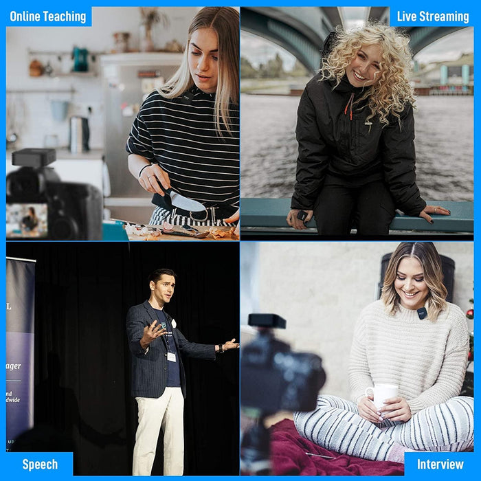 2.4Ghz Wireless Lavalier Microphone System For Phones & Dslr