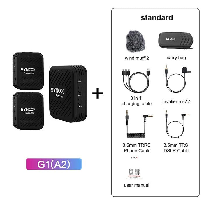 2.4Ghz Wireless Lavalier Microphone System For Phones & Dslr