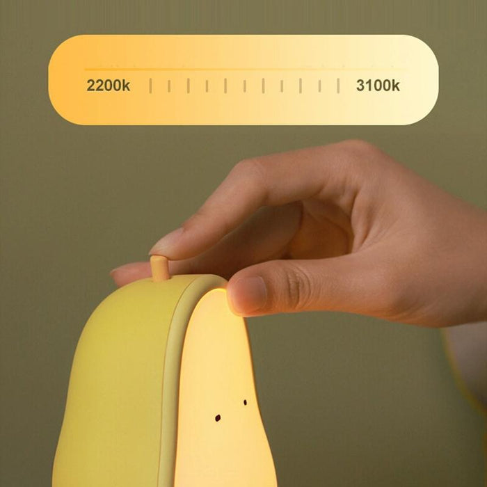 Silicone Pear Night Light Warm White Led Bedroom