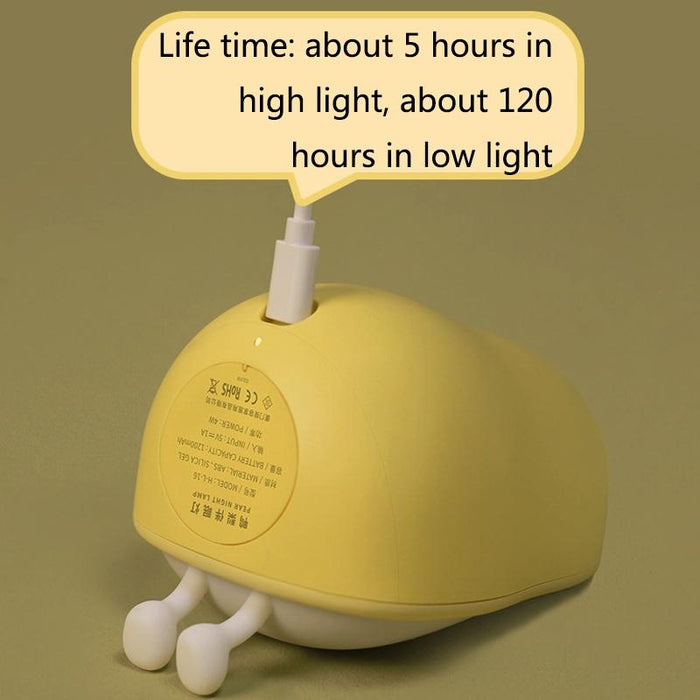 Silicone Pear Night Light Warm White Led Bedroom