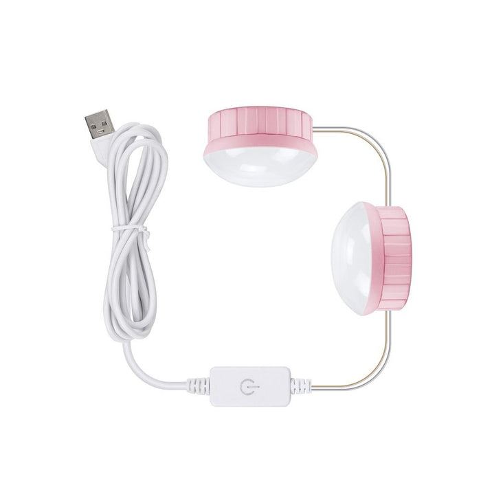 Dimmable Usb Makeup Mirror Light 2 Leds Touch Control White