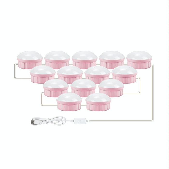 14-Led Dimmable Makeup Mirror Light Usb Touch Control White