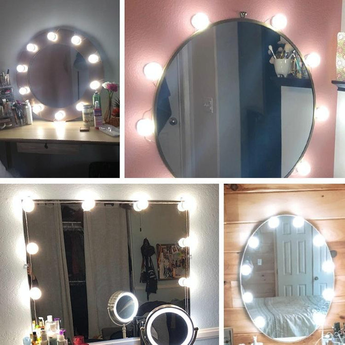 14-Led Dimmable Makeup Mirror Light Usb Touch Control White