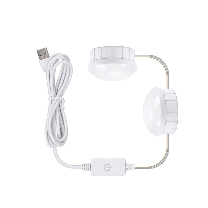 Usb 2-Led Cosmetic Mirror Light 3-Colour Dimming