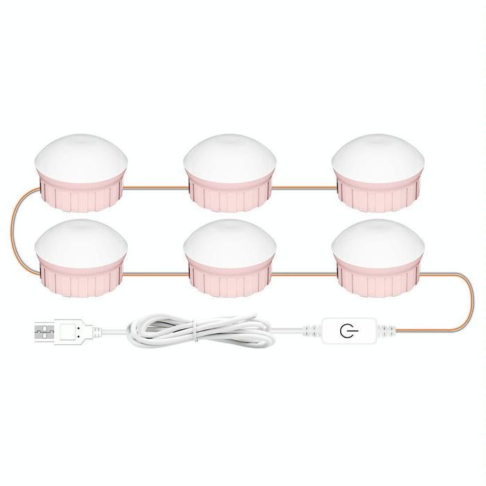 6-Led Cosmetic Mirror Light Usb Three-Colour Dimming
