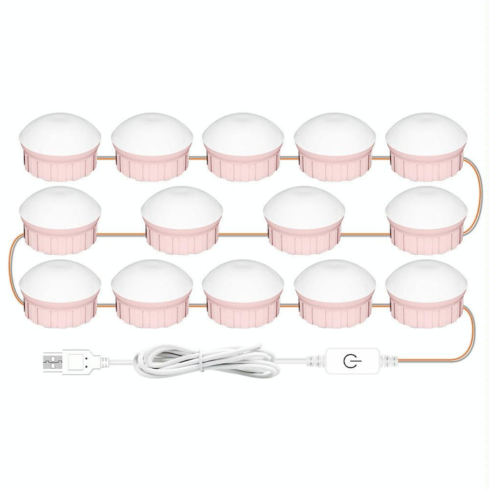 14-Led Usb Bathroom Mirror Light 3-Colour Dimming