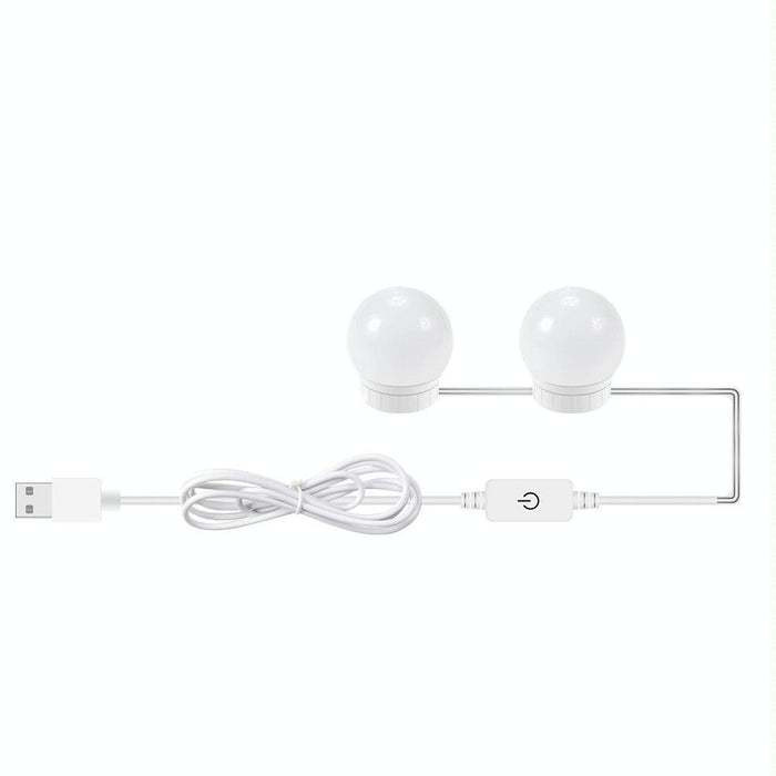 Usb Bathroom Makeup Light Bulbs 2 Leds 3 Colour Temperatures Simple Design