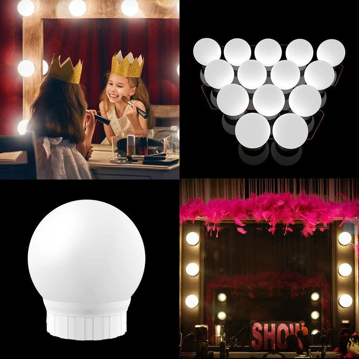 Usb Bathroom Makeup Light Bulbs 2 Leds 3 Colour Temperatures Simple Design