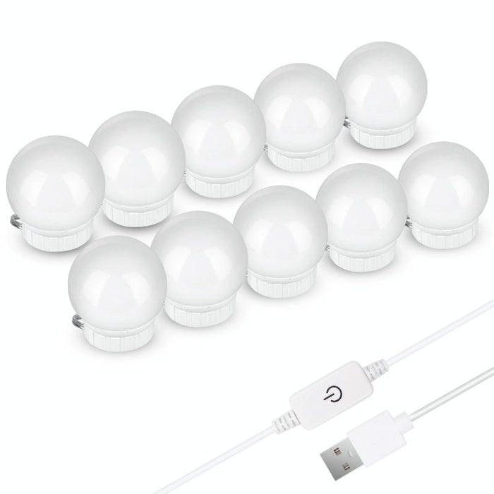 Adjustable Usb Led Makeup Mirror Fill Light Bulbs 2 Bright Leds