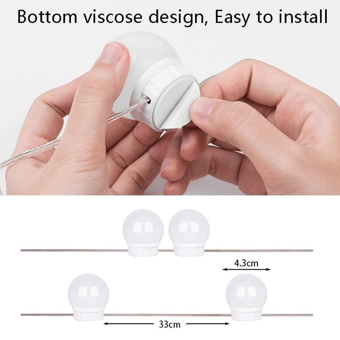 Adjustable Usb Led Makeup Mirror Fill Light Bulbs 10 Leds