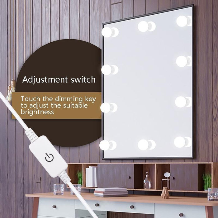 Adjustable Usb Led Makeup Mirror Fill Light Bulbs 10 Leds