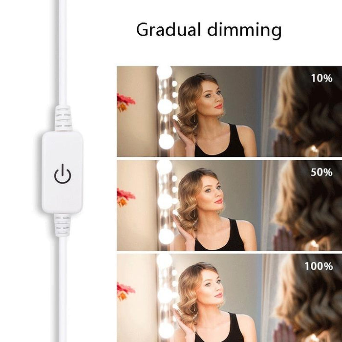Adjustable Usb Led Makeup Mirror Fill Light Bulbs 10 Leds