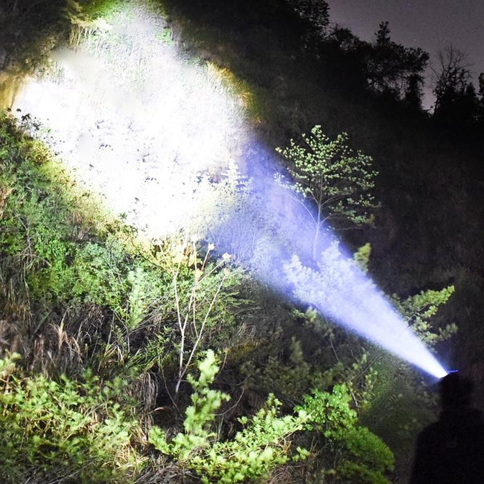 Usb Rechargeable Led Headlamp With Zoom & Sensor White