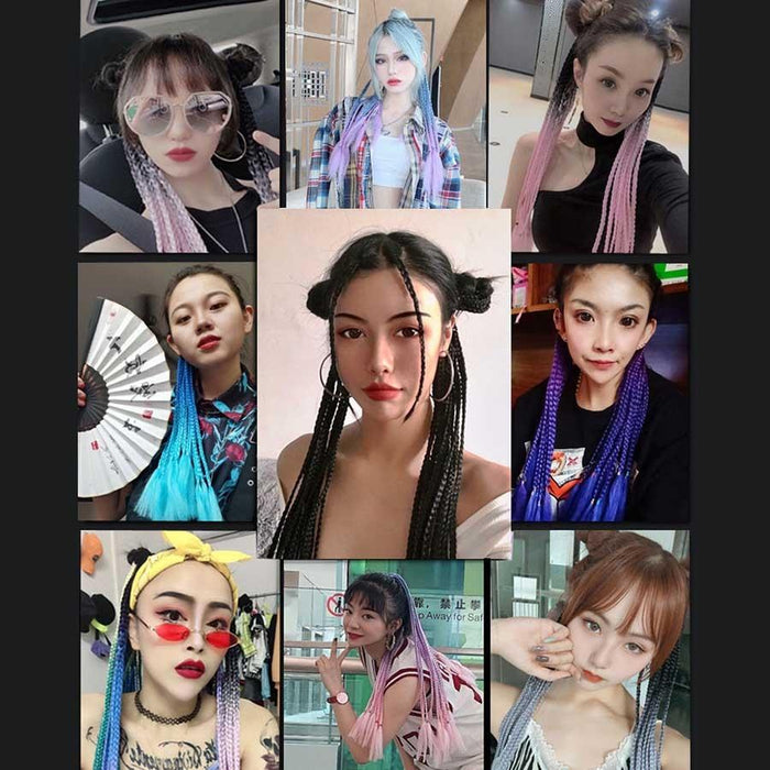 Colourful Braid Hair Band Wigs Corn Silk Dreadlocks Ponytail Colour 20