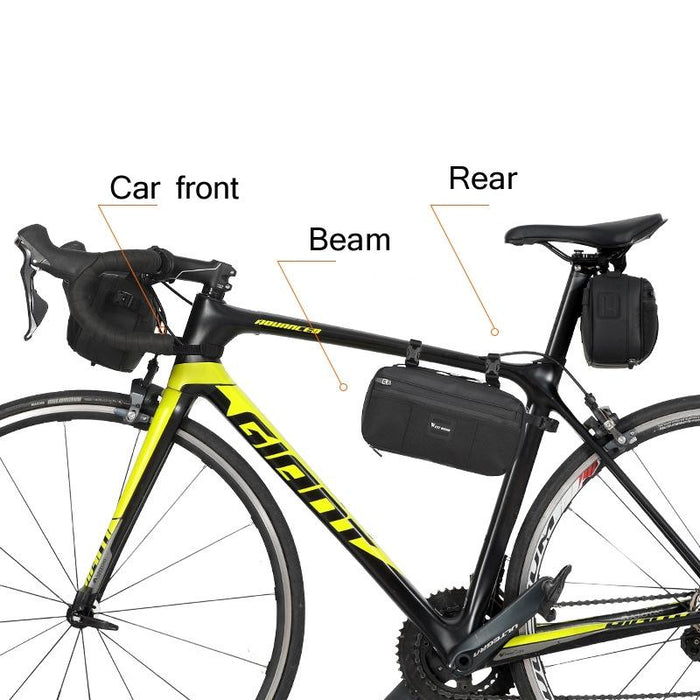 3L Bike Front/Saddle Bag Diagonal Belt Black