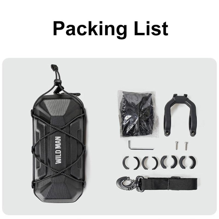 2L Hard Shell Bike Handlebar Bag Black