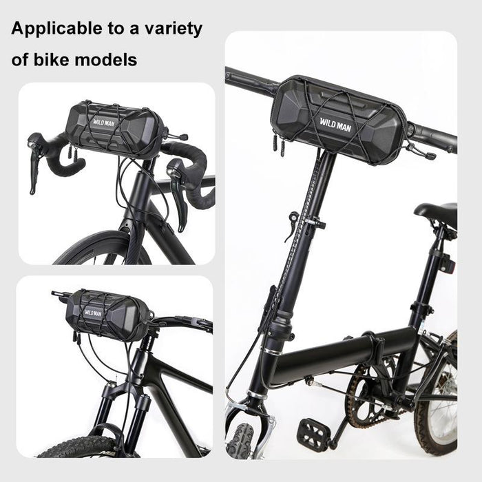 2L Hard Shell Bike Handlebar Bag Black