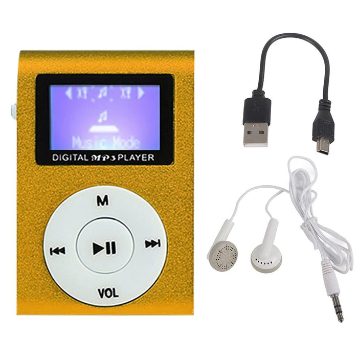 Metal Mini Mp3 Player + Earphones & Cable