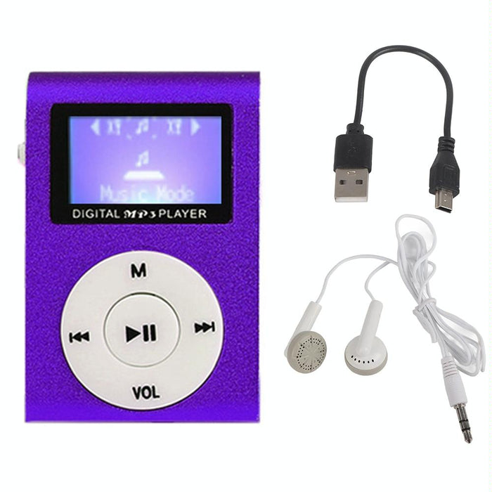 Metal Mini Mp3 Player + Earphones & Cable