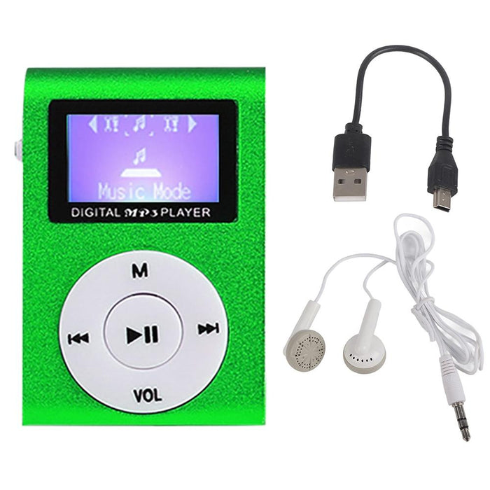 Metal Mini Mp3 Player + Earphones & Cable