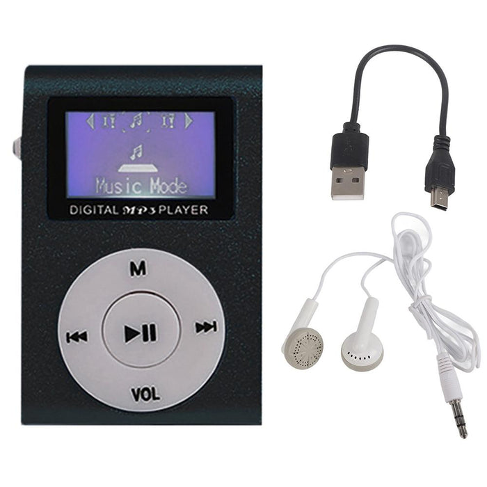Metal Mini Mp3 Player + Earphones & Cable