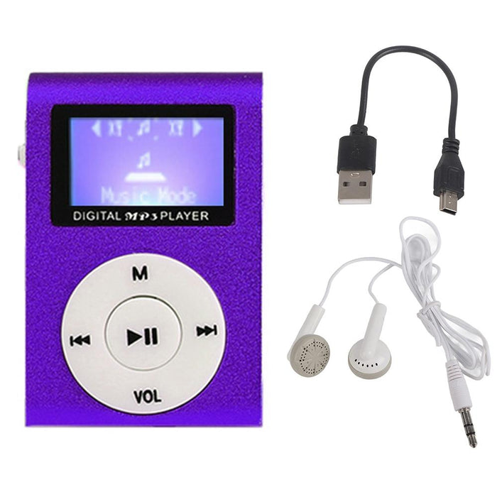 Mini Mp3 Player With Screen 128M+Earphone+Cable