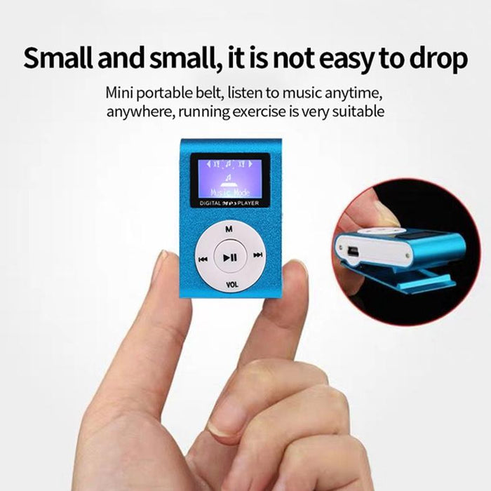 Mini Mp3 Player With Screen 128M+Earphone+Cable