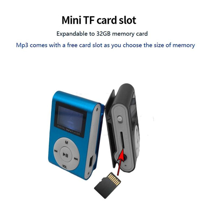Mini Mp3 Player With Screen 128M+Earphone+Cable
