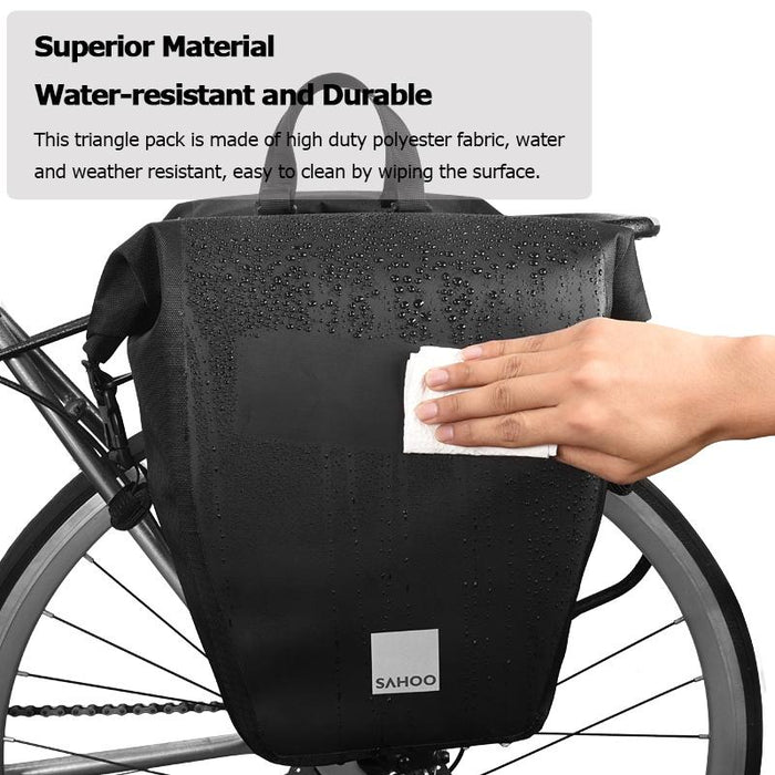 20L Long-Distance Cycling Pannier Bag Black