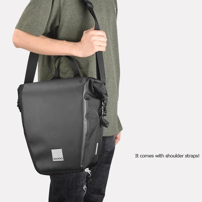 20L Long-Distance Cycling Pannier Bag Black