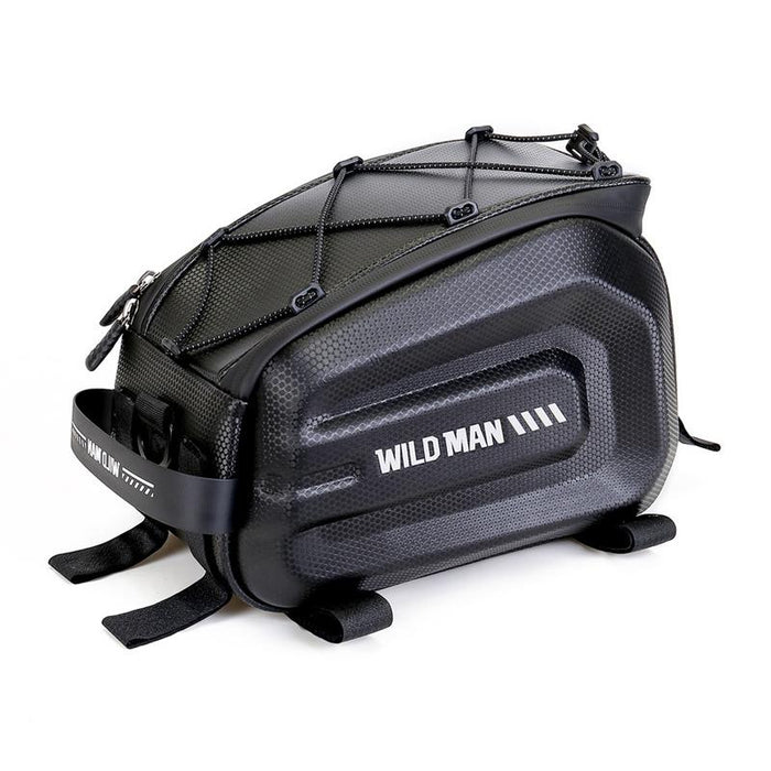 4L Hard Shell Bicycle Tail Bag For Outdoor Cycling Black