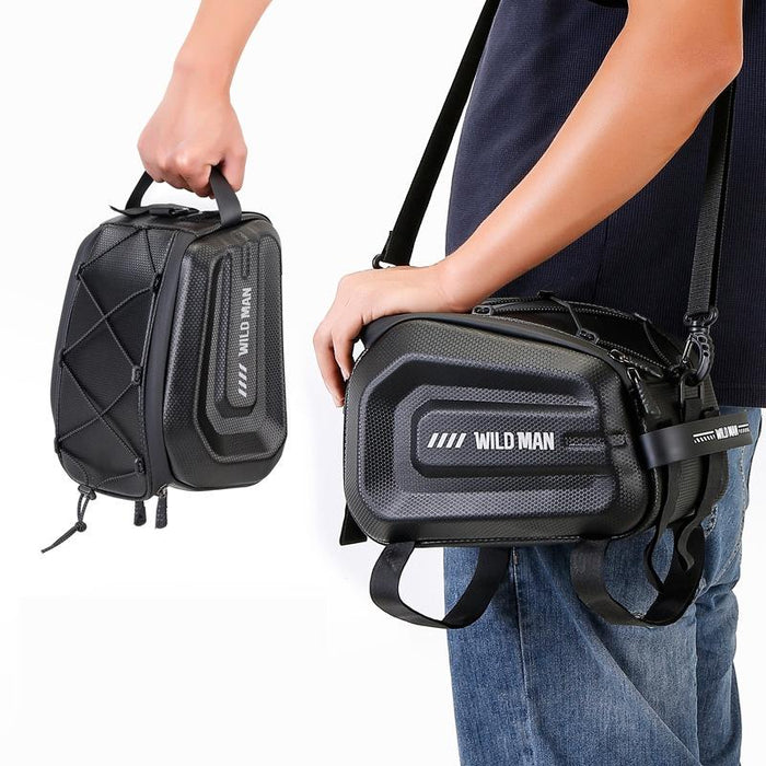 4L Hard Shell Bicycle Tail Bag For Outdoor Cycling Black