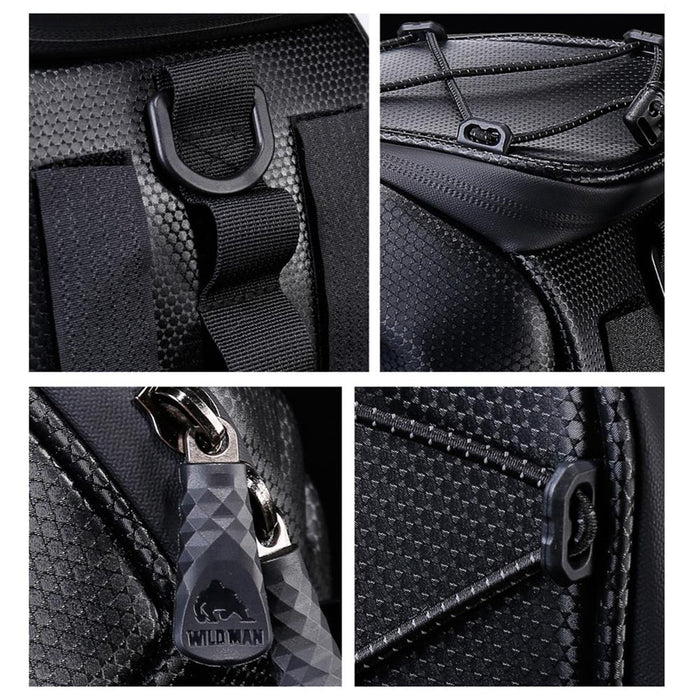 4L Hard Shell Bicycle Tail Bag For Outdoor Cycling Black