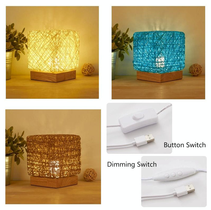 Usb Square Sepak Takraw Table Lamp Button Switch + Base
