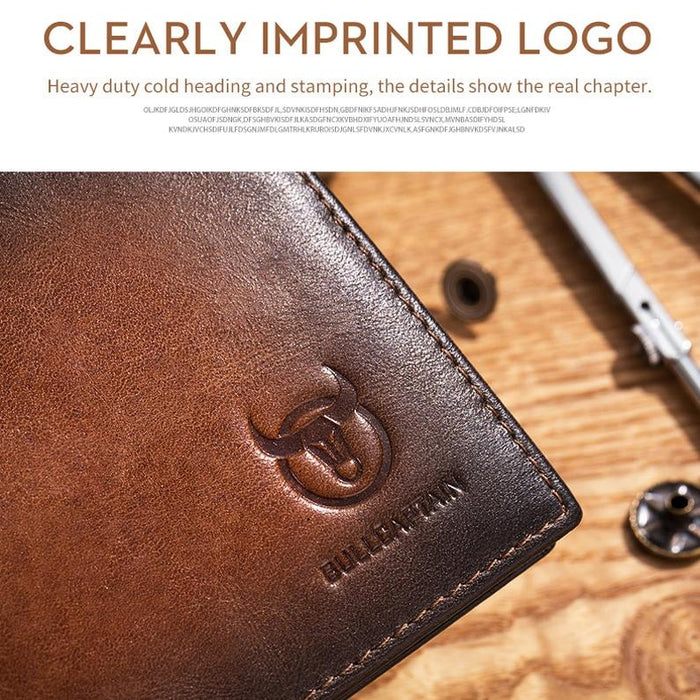 05 Men Leather Wallet Anti-Theft Multi-Card Bit Soft Cowhide Wallet Colour Yellow Brown