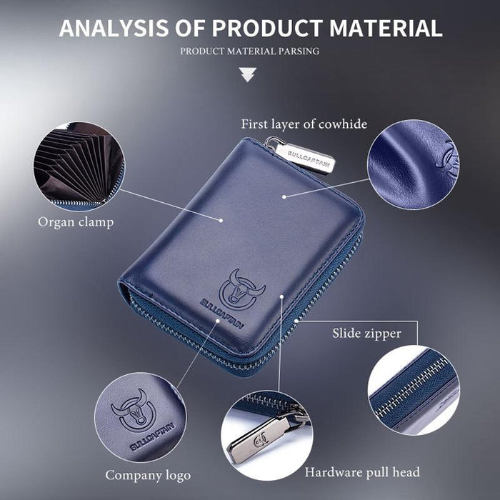 Men'S Leather Card Holder Casual Driver License Wallet