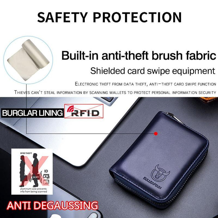 Men'S Leather Card Holder Casual Driver License Wallet