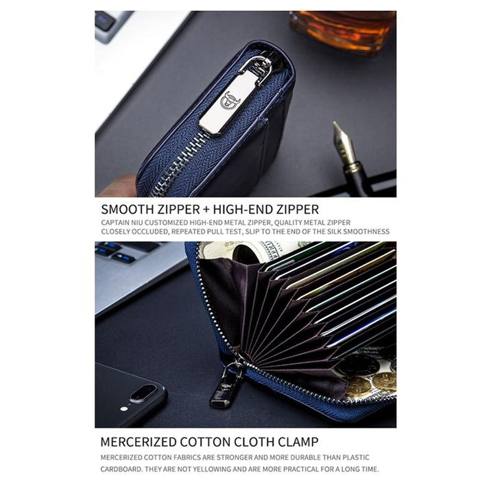 Men'S Leather Card Holder Casual Driver License Wallet