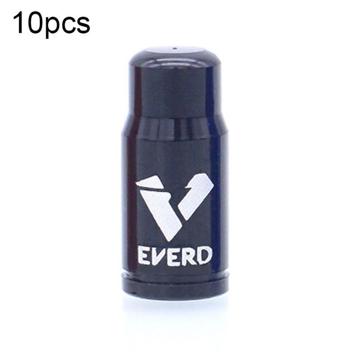 10 Pack Aluminum Alloy Bike Tire Dust Covers Presta Black