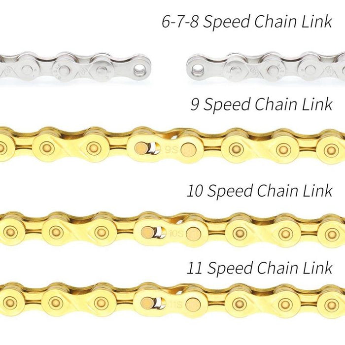 3-Pack 10-Speed Silver Chain Quick Release For Mountain/Road Bikes