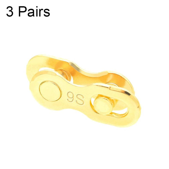 3-Pack 9-Speed Gold Chain Quick Release For Mountain / Road Bikes
