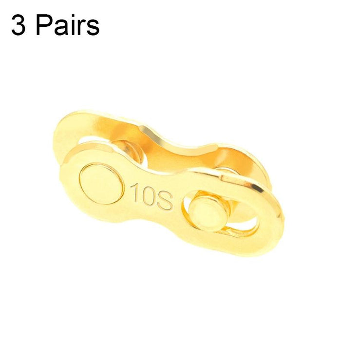 3-Pack 10-Speed Gold Chain Quick Release For Mountain/Road Bikes