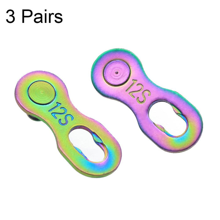 3-Pack 12-Speed Colourful Bike Chain Quick Release Buckle
